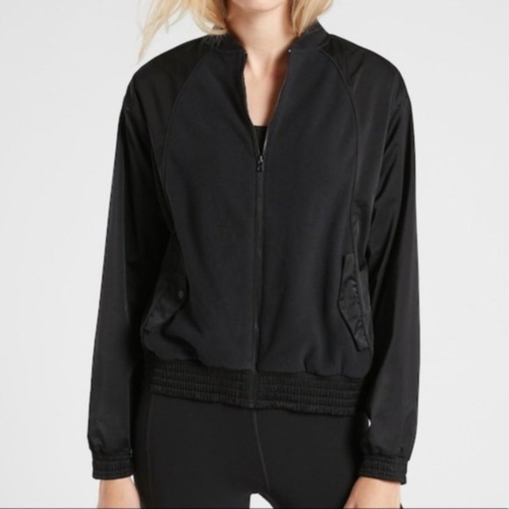 *EUC* Athleta Zion Fleece Bomber Jacket - S